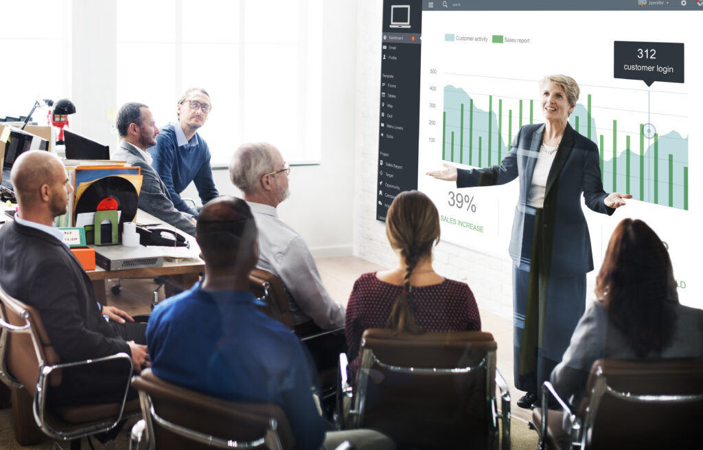 customer marketing sales dashboard graphics concept